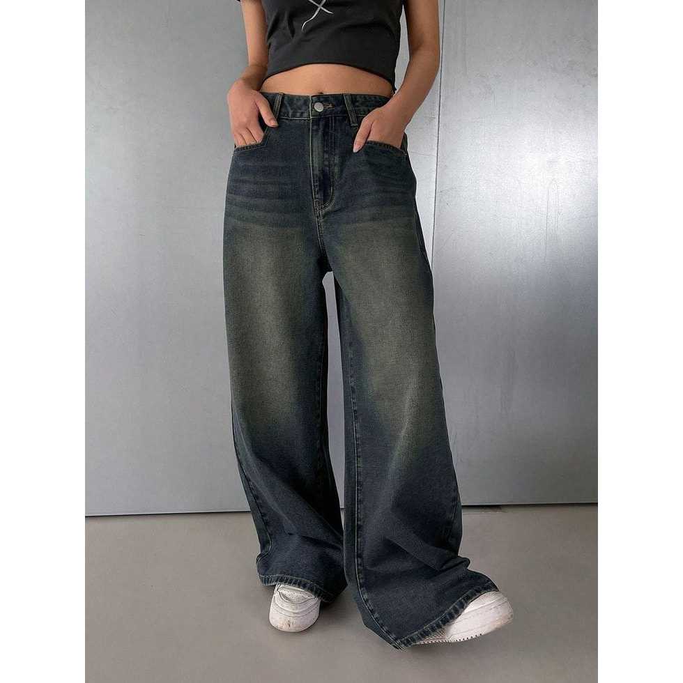 Ozy Store Higwaist Beggy Jeans หลวมตรง