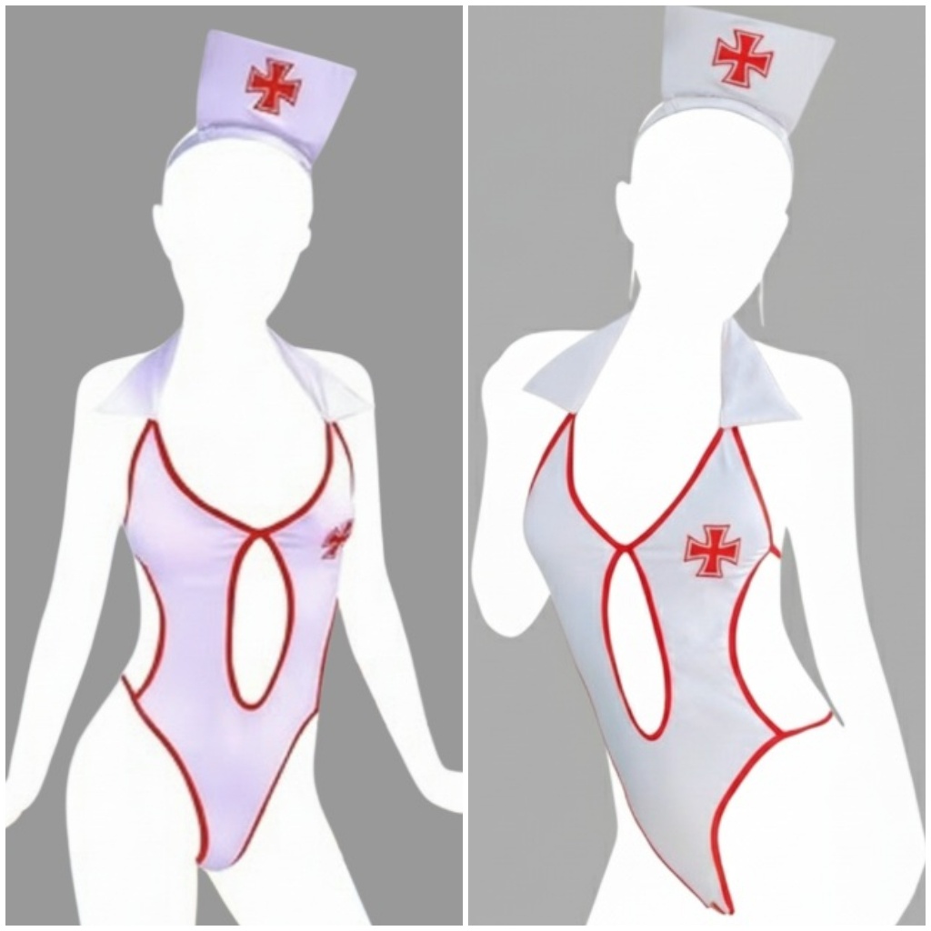 ชุดชั้นในเซ็กซี่พยาบาลเครื่องแต่งกายคอสเพลย์เครื่องแต่งกายชุด ล607