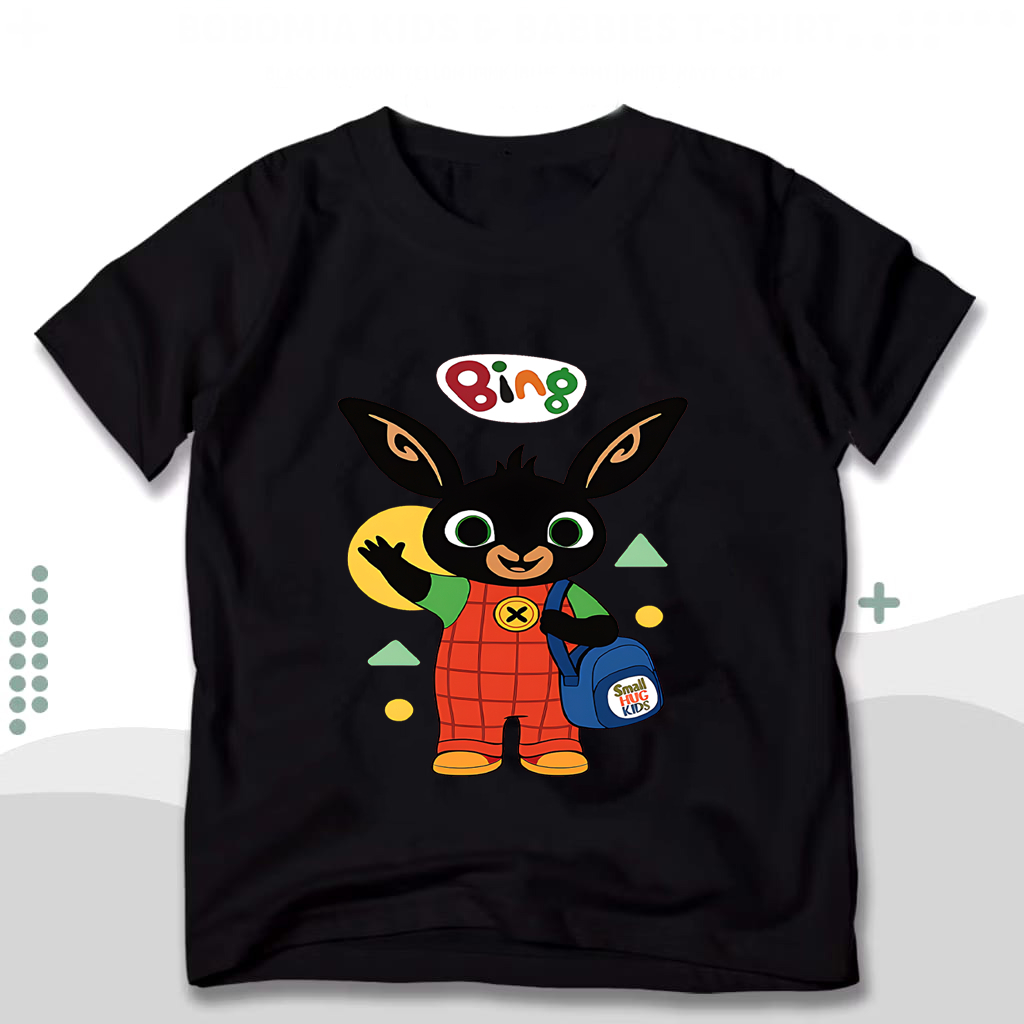 Bing Bunny เสื้อยืดสําหรับเด็กผู้ชาย Bing Bunny เสื้อยืดสําหรับเด็กผู้หญิงอายุ 1-12 ปี QC3