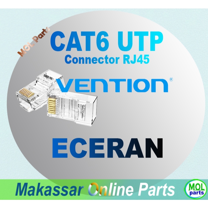 RJ45 Cat6 Cat 6 UTP Connector ขายปลีกต่อชิ้น Vention