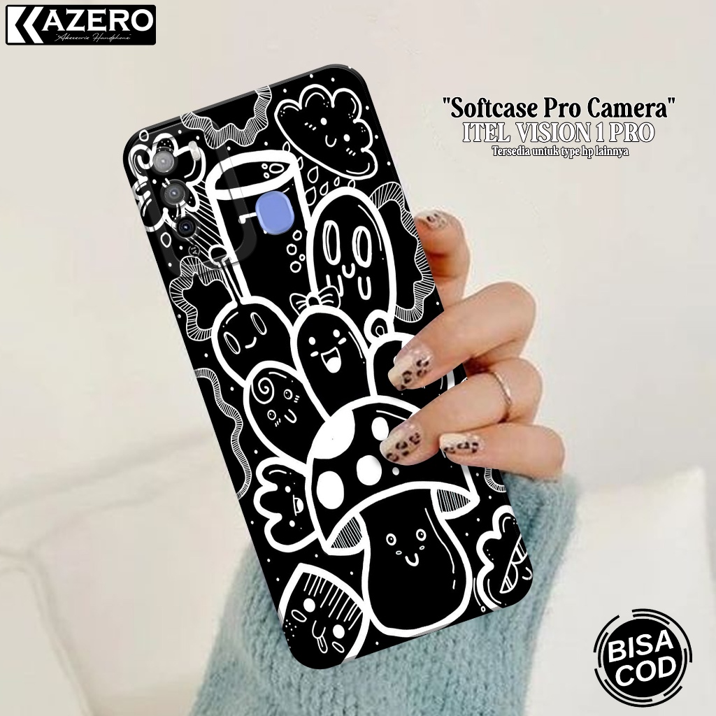 เคสโทรศัพท์ HP Itel Vision 1 Pro - เคสแฟชั่น Aesthetic - กล้อง Pro - Softcase - Itel Vision Pro 1 So