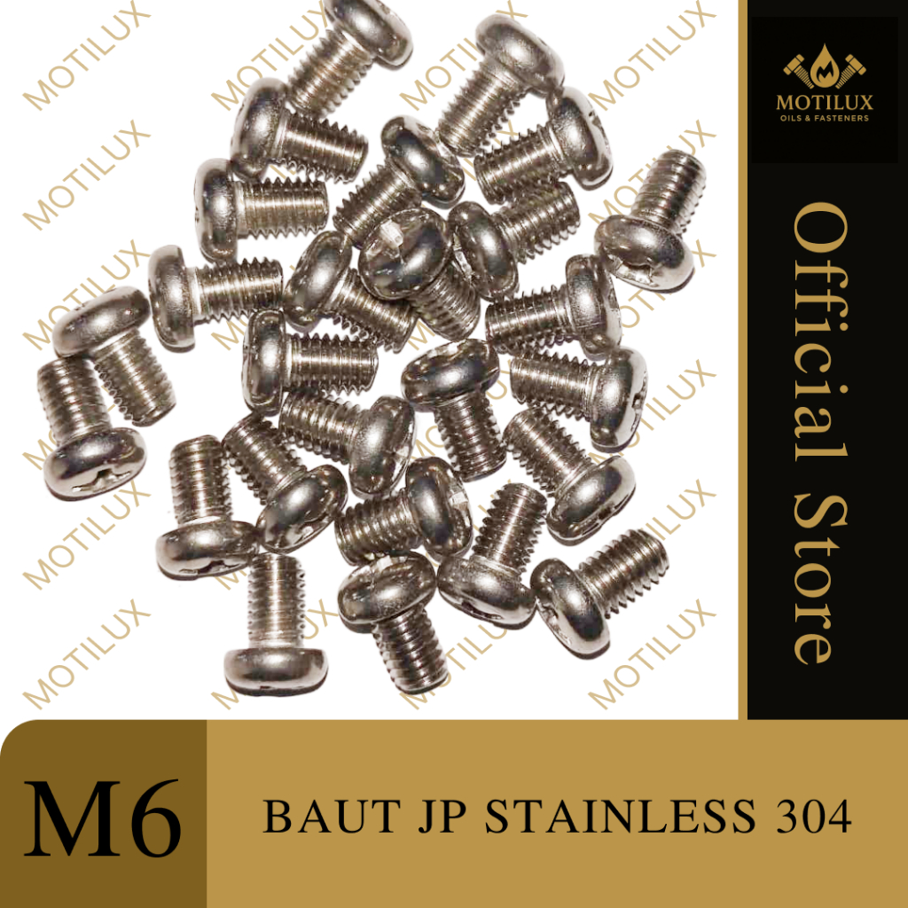 JP STAINLESS 304 M6 BOLTS