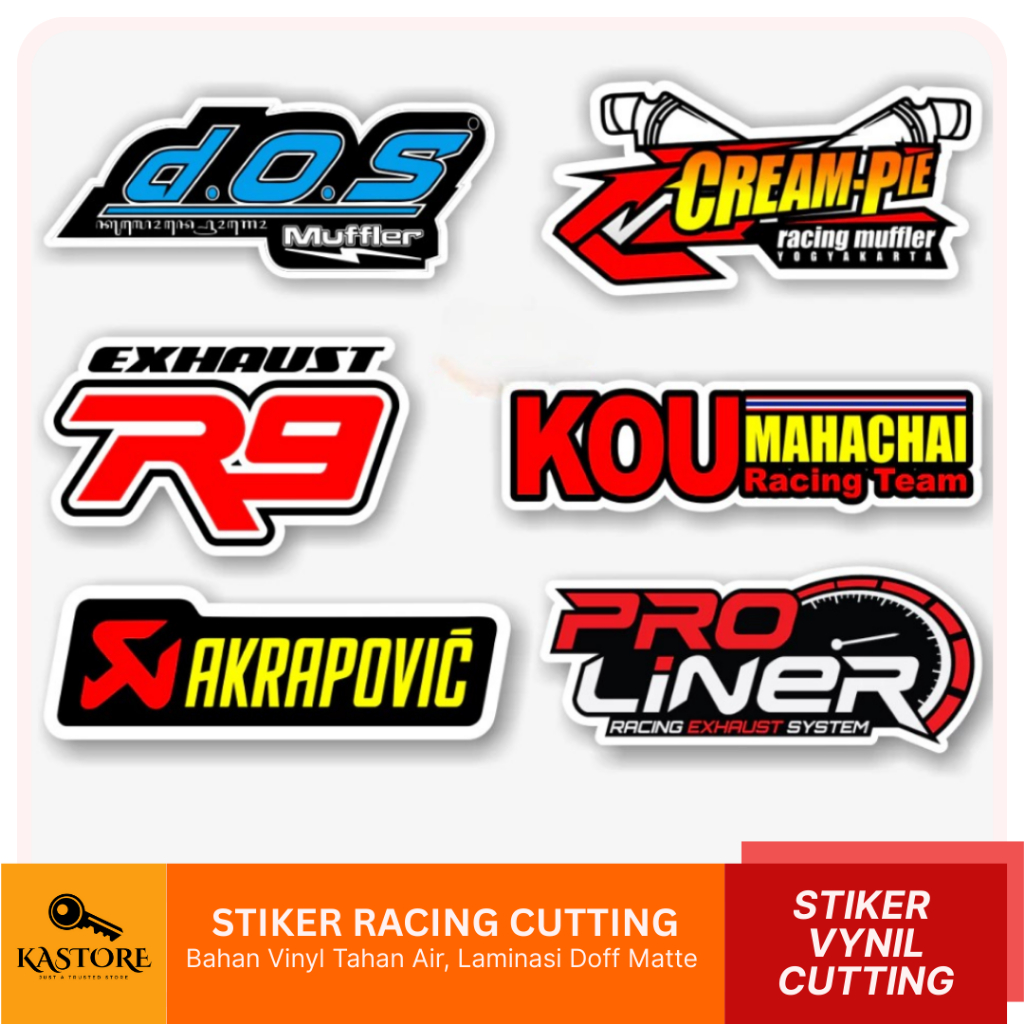 สติ๊กเกอร์ตัดไวนิล DOS Cream Pie R9 Exhaust Proliner Akrapovic Kou Mahahachai (SEEDS)