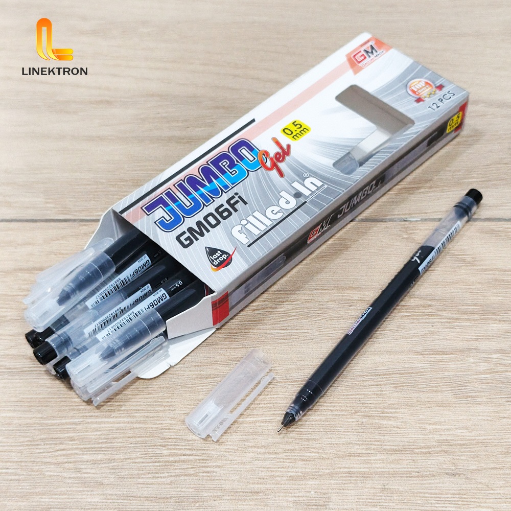 (ขาย 1 ชิ้น) ปากกาสีดํา 0.5 JUMBO GADJAH MADA SOLD 1 ชิ้น / ปากกาสีดํา JUMBO GEL GADJAH MADA 0.5 MM 