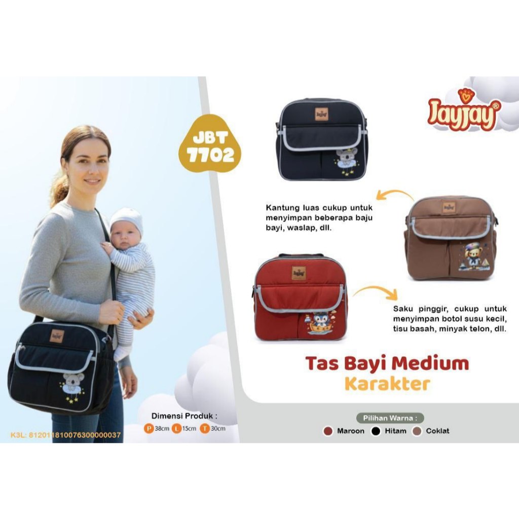 JAY JAY JBT 7702 MEDIUM CHARACTER BABY BAG