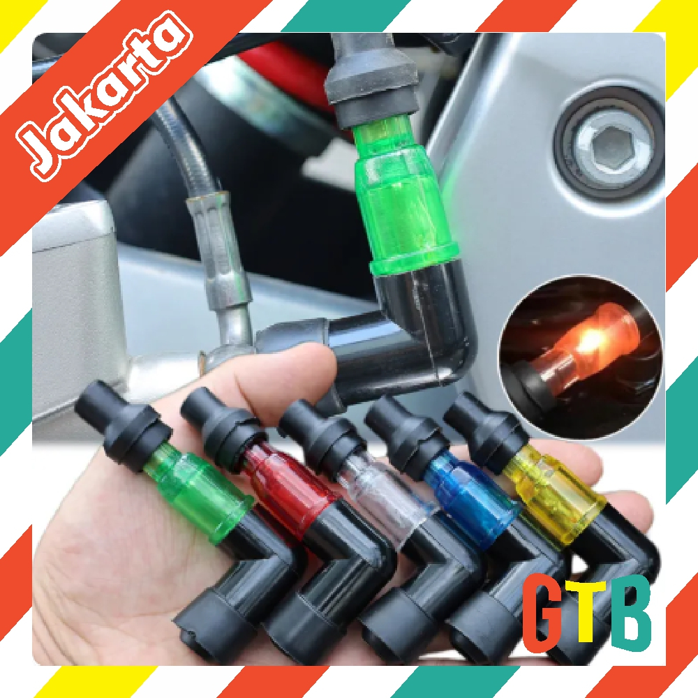 GTB หัวเทียนฝาใส + คอปไฟรถจักรยานยนต์สากล ร1467