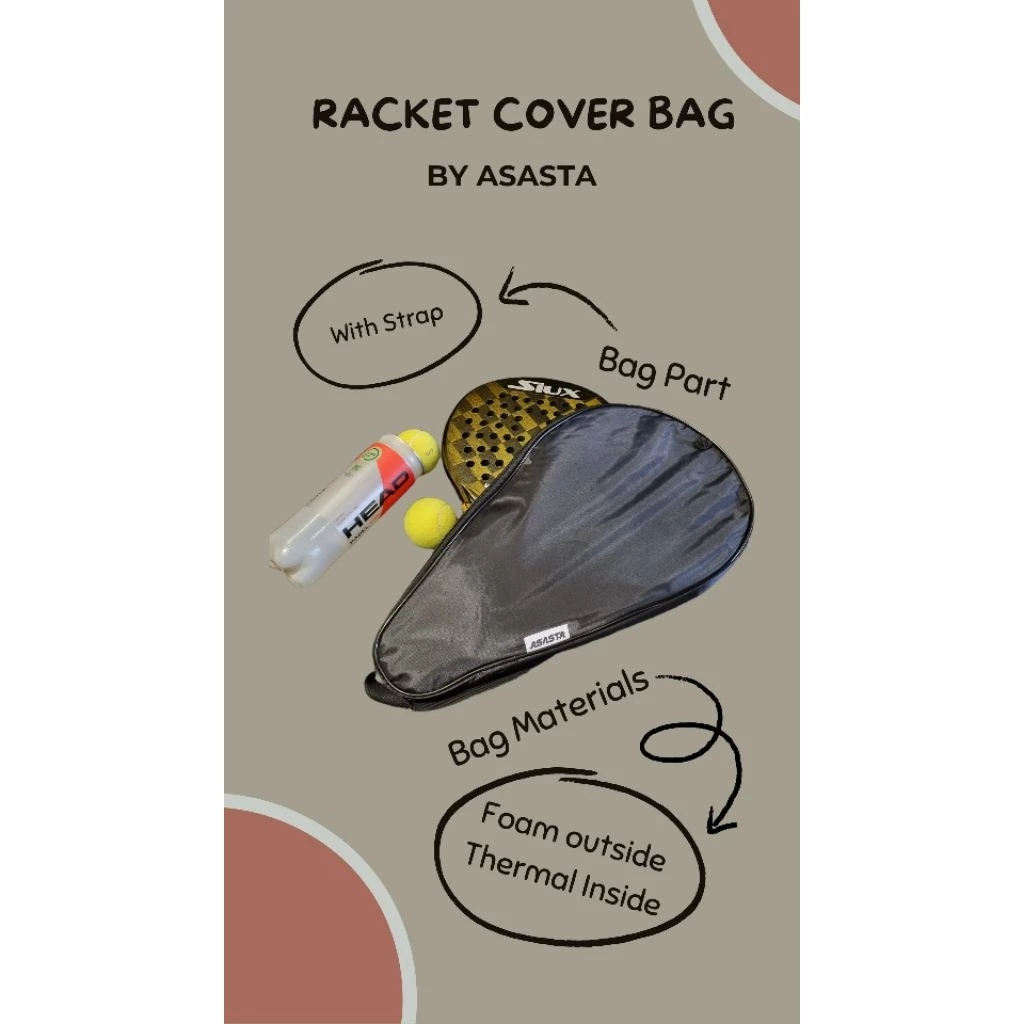 Premium Padel Thermal Cover Bag - คุณภาพระดับพรีเมียม By Asista / Padel Bag