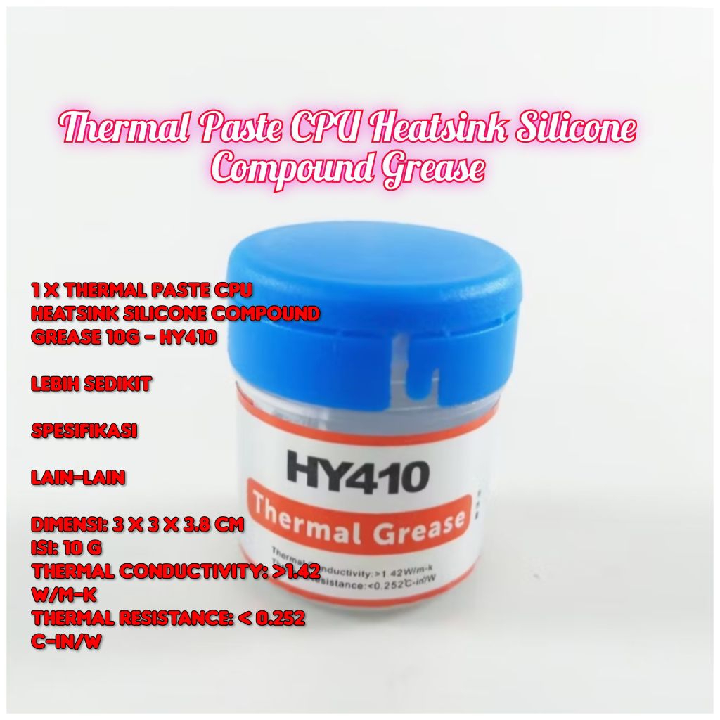 Thermal Paste CPU Heatsink Silicone Compound Grease HY410