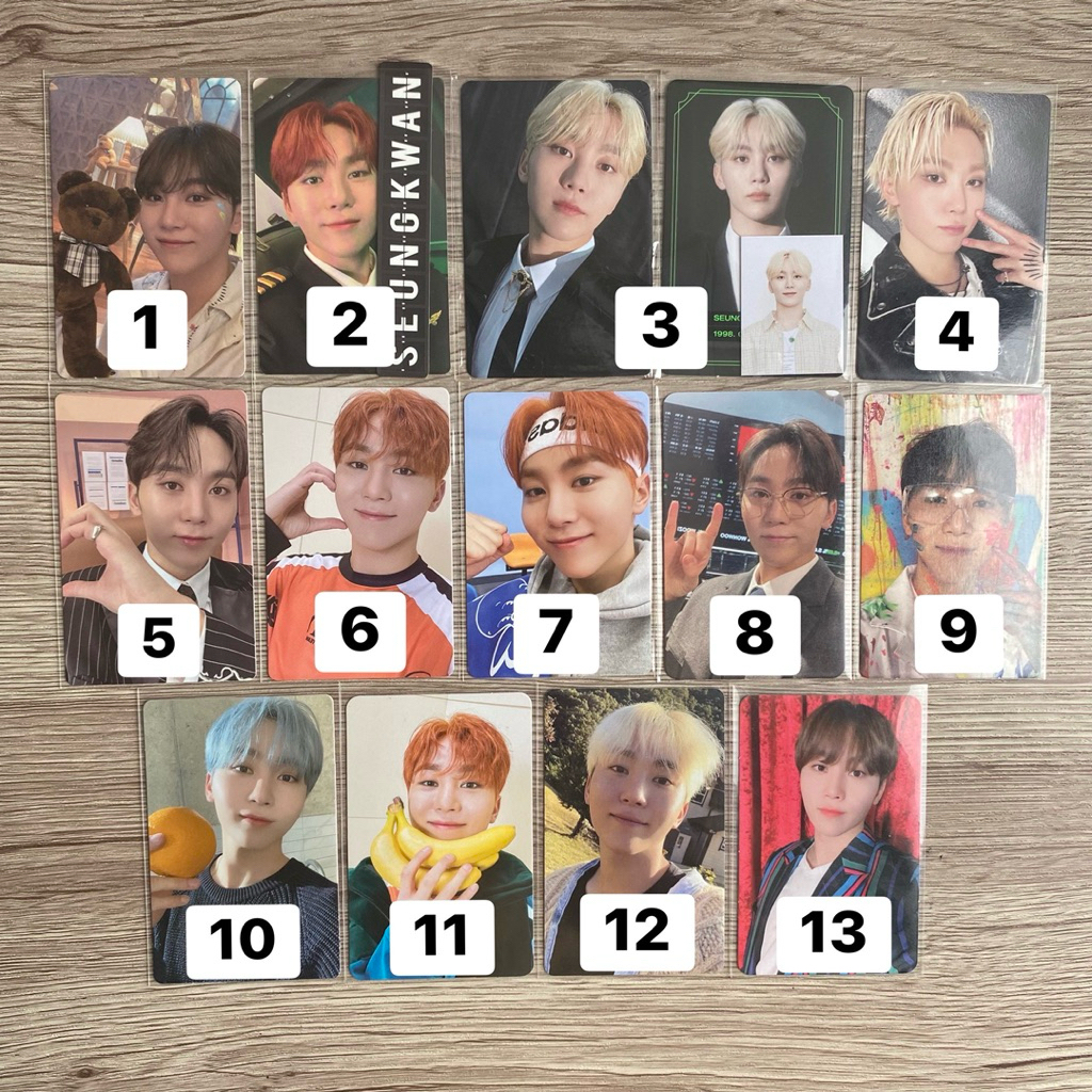 [REPRICE] SEVENTEEN SEVENTEEN โฟโต้การ์ดอย่างเป็นทางการ svt pc scotups choi seungcheol kkuma cimmu c