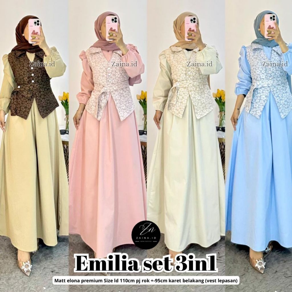 Emilia Dress 2in1 By Zaina.id