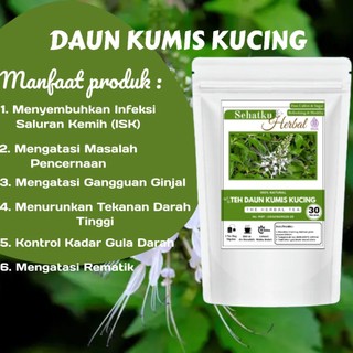 Sehatkuherbal Teh Daun Kumis Kucing isi 30 tea bag