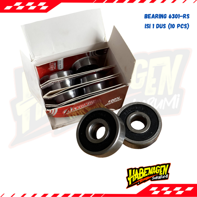 แพ็คเกจ 1 กล่องบรรจุ 10 ชิ้น แบริ่งแบริ่ง Laher Laker Lahar 6301 2RS 6301RS