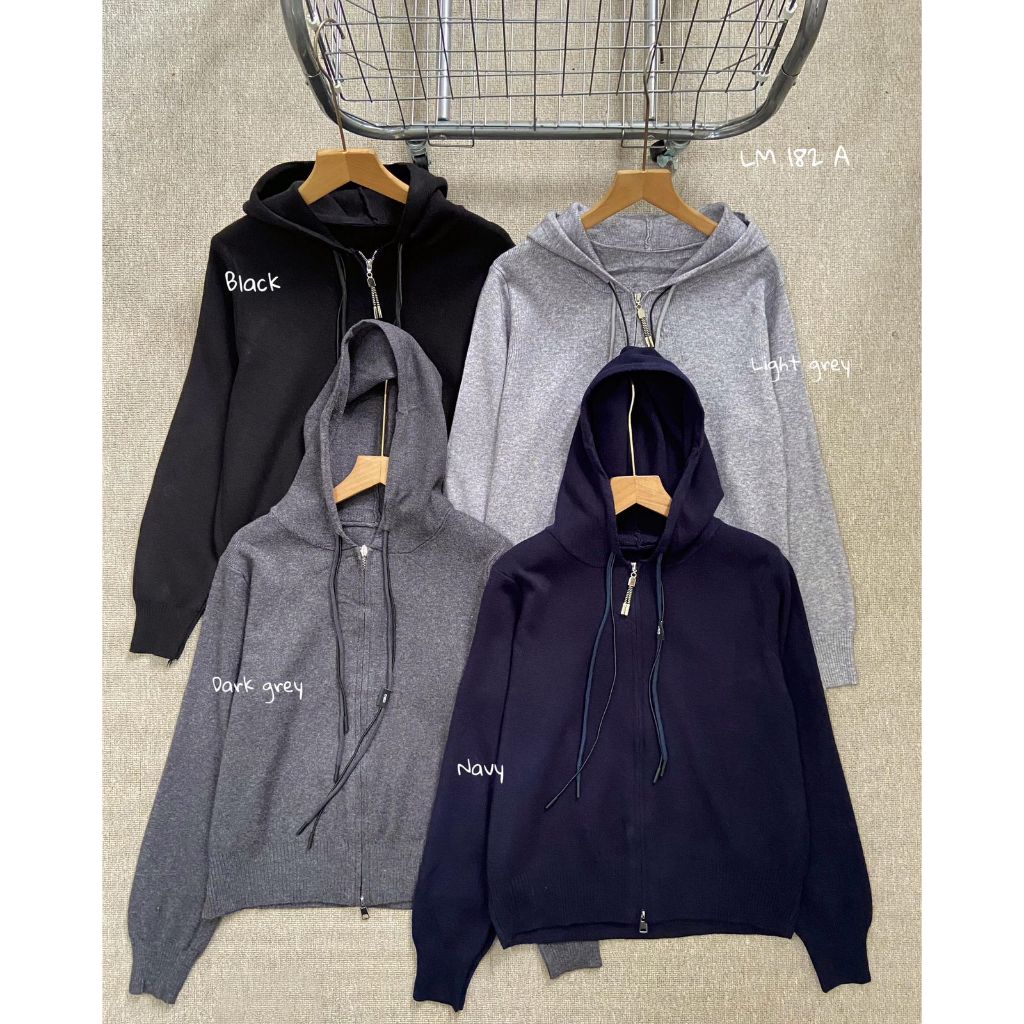 HAPPY SHOP - เสื้อแจ็คเก็ตซิปผู้หญิง LM182A 182 PREMIUM KNIT, LATEST, FASHIONABLE, VERY COOL