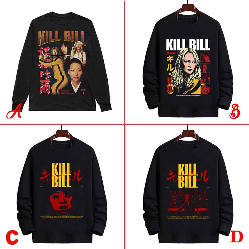 Kill Bill Crewneck Sweatshirt วัสดุผ้าฟลีซ