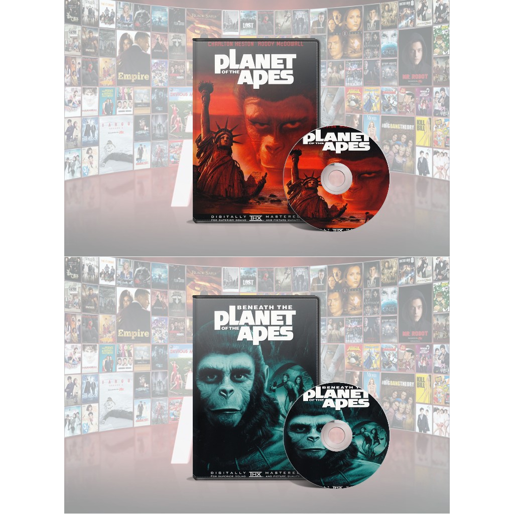 DVD Planet Of The Apes (1968) + DVD Benath The Planet Of The Apes (1970)