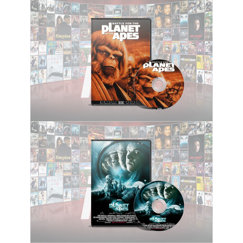 DVD Battle For The Planet Of The Apes (1973) + DVD Planet Of The Apes (2001)