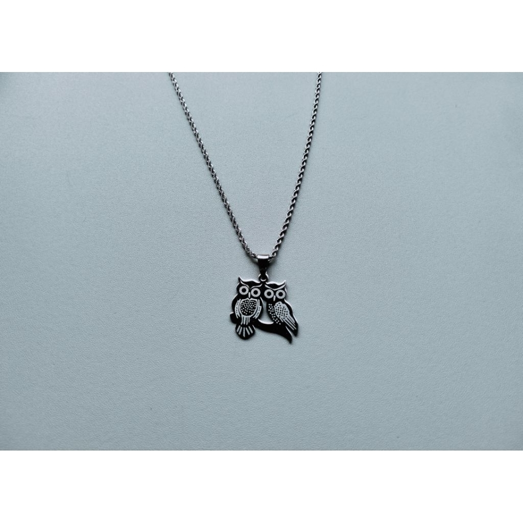 K28 ANTI-RUST TITANIUM SILVER PENDANT CHAIN สร้อยคอ