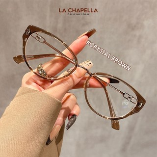 La Chapella Kacamata Model Cat Eye Bisa Minus Lensa Anti Blueray Photocromic Bluecromic Fashion Wanita Bahan TR90 Metal 32006
