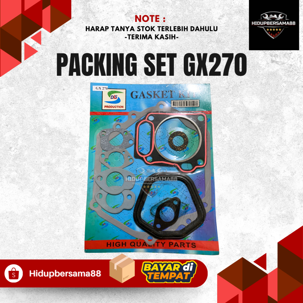 MESIN PACKING SET+P/DEKSEL GX270 DLS - GX 270 PAKING SET ASSY GX270 PACKING ชุดปะเก็นครบชุด Honda Gx
