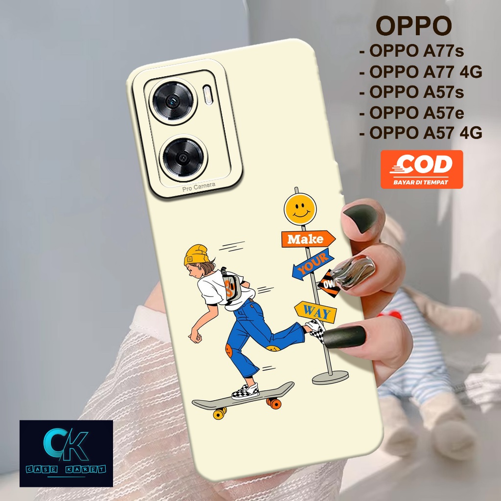 HP ล่าสุด OPPO A77s / A57 4G / A77 4G / A57s / A57e Case - AESTHETIC Fashion Case - เคสยาง - เคสโทรศ