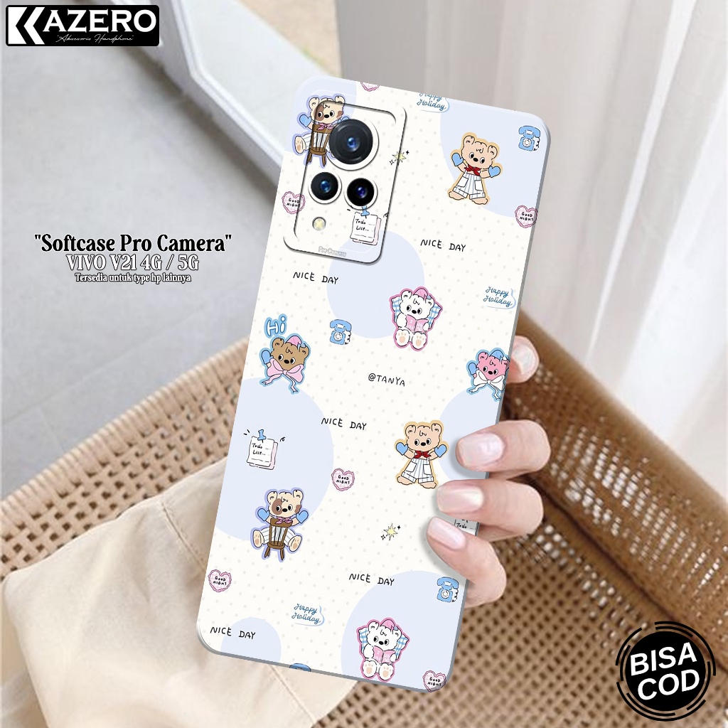 เคส VIVO V21 4G / 5G ล่าสุด - เคสแฟชั่นการ์ตูน - เคส VIVO V21 4G / 5G - เคสซิลิโคนกล้อง Pro - เคส VI