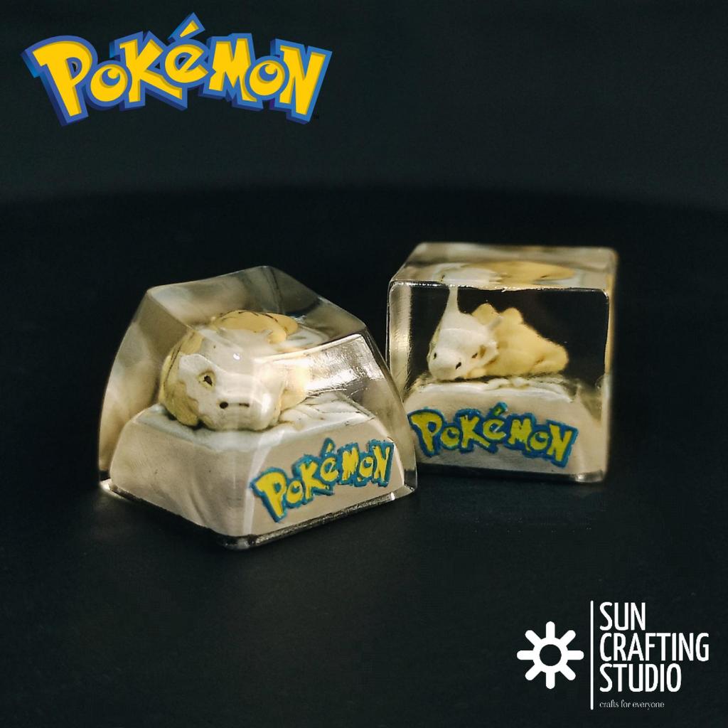 Artisan Keycap Pokemon คอมพิวเตอร์ที่กําหนดเองคีย์บอร์ด Keycaps อะนิเมะ Sleeping Cubone
