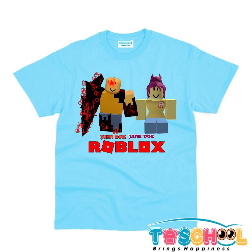 CHILDRENS CLOTHES CHILDRENS CHARACTER เสื้อยืด JOHN DOE X JANE DOE FORSAKEN ROBLOX
