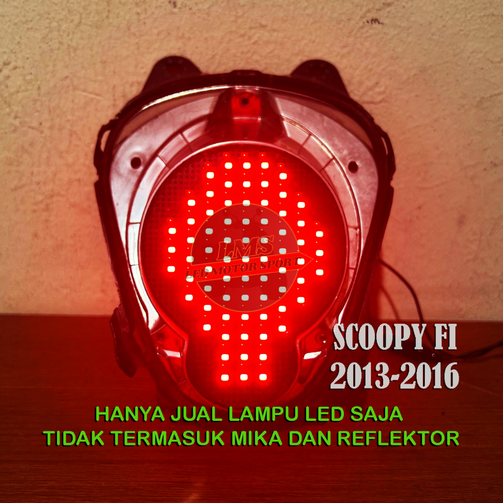 LMS STOPLAMP SCOOPY FI 2013-2016 ไฟวิ่งหลัง Scoopy FI พร้อมไฟ Led เพียงเสียบปลั๊ก (ต้องกระแส DC)