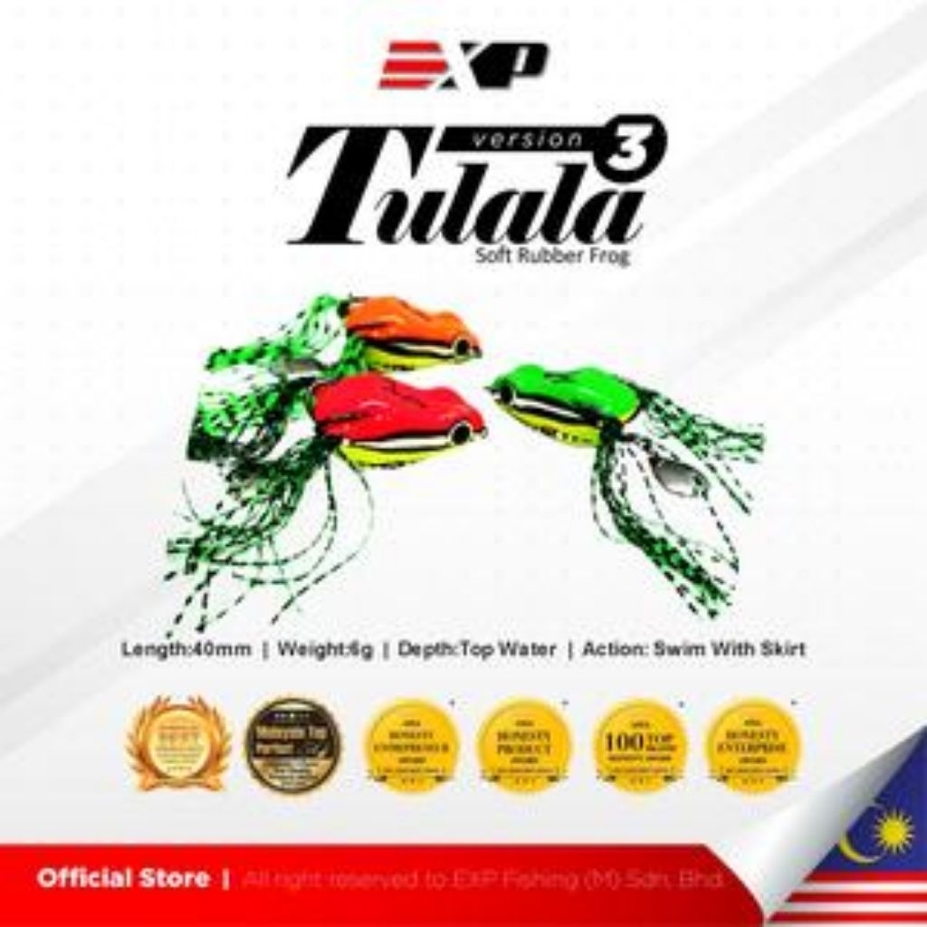 EXP FROG TULALA III 40mm 6g/ THAILAND SOFT FROG EXPERT