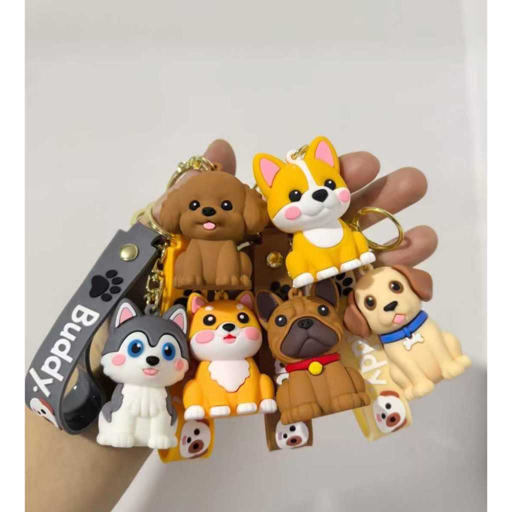 GANTUNGAN DOG KEYCHAIN French Bulldog Teddy Corgi Husky Labrador Shiba Inu