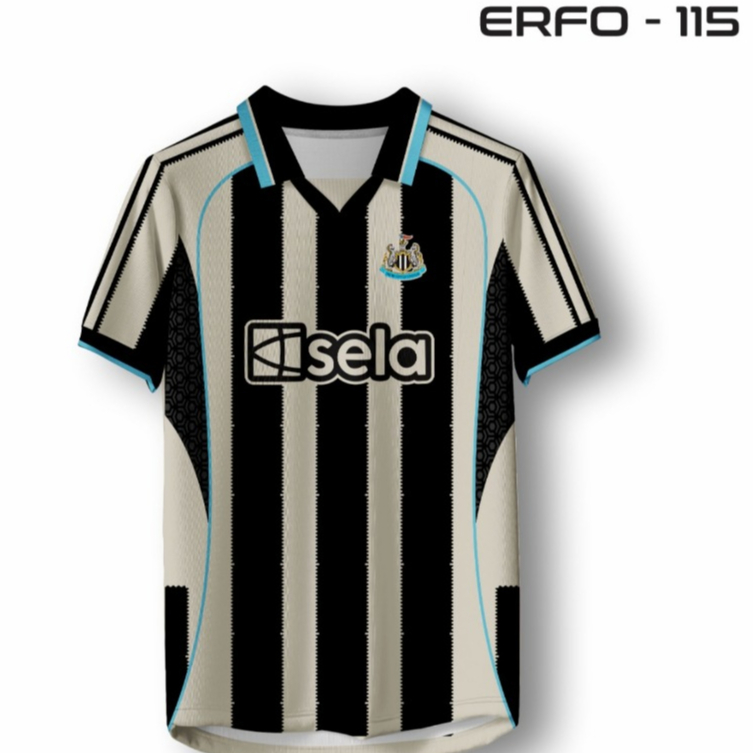 Newcastle United Home Retro Classic เสื้อฟุตบอลสีดําสีขาว ERFO.ID-115