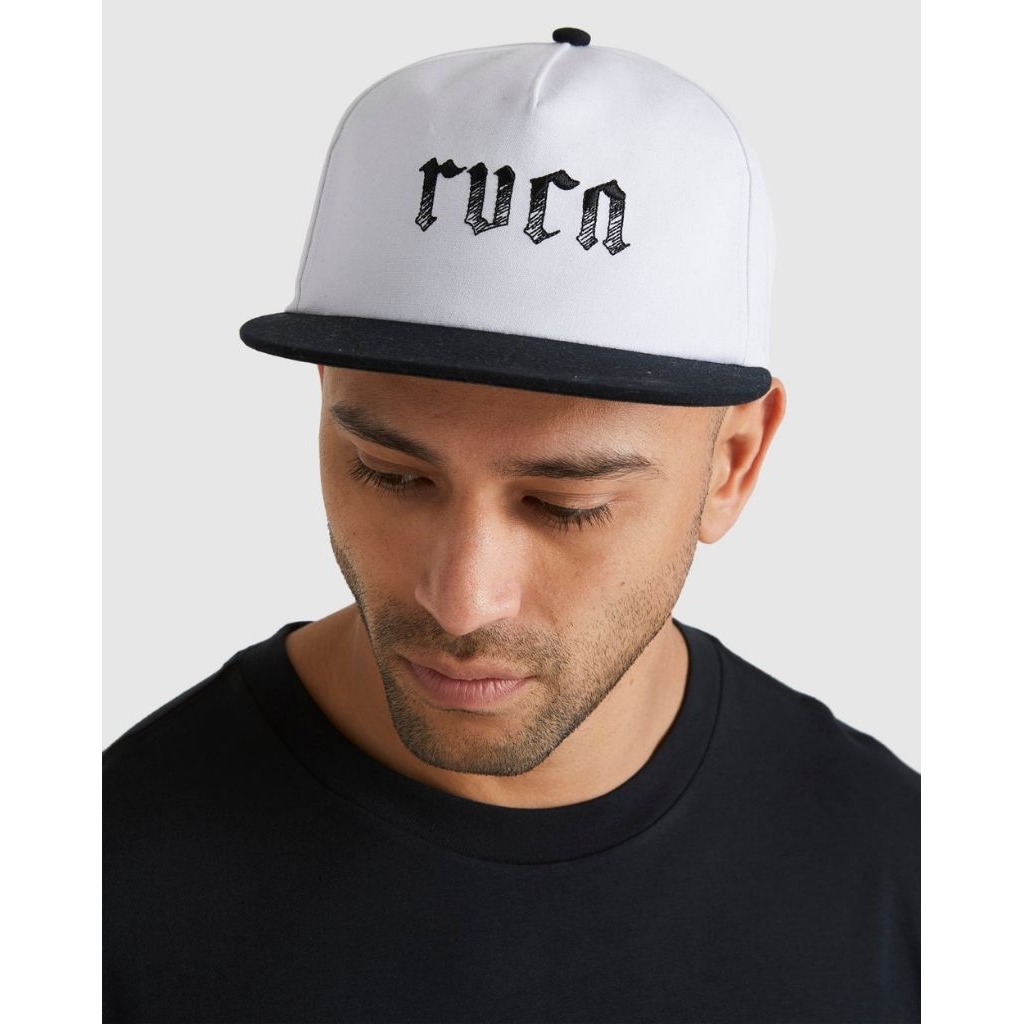 หมวก Snapback สีขาว RVCA Lynes ดั้งเดิม
