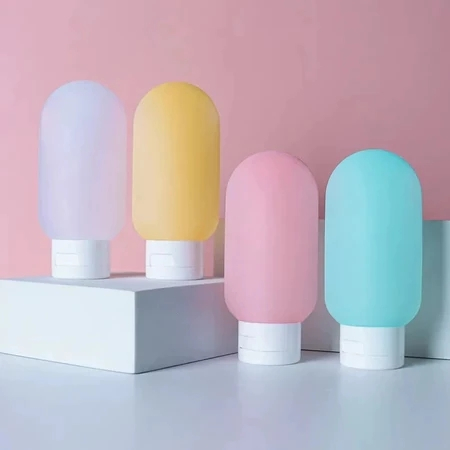 OURNMINE แบบพกพา MACAROON COLOR SOAP แชมพู โลชั่น REFILL BOTTLE MINI TRAVELING FLIPTOP BOTTLE REFILL