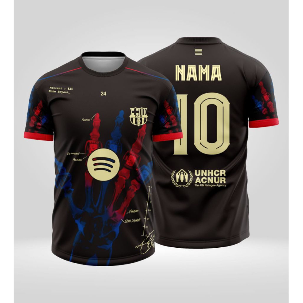 BARCA SPECIAL EDITION KOBE BRYANT JERSEY ฟรีชื่อและหมายเลขกลับ