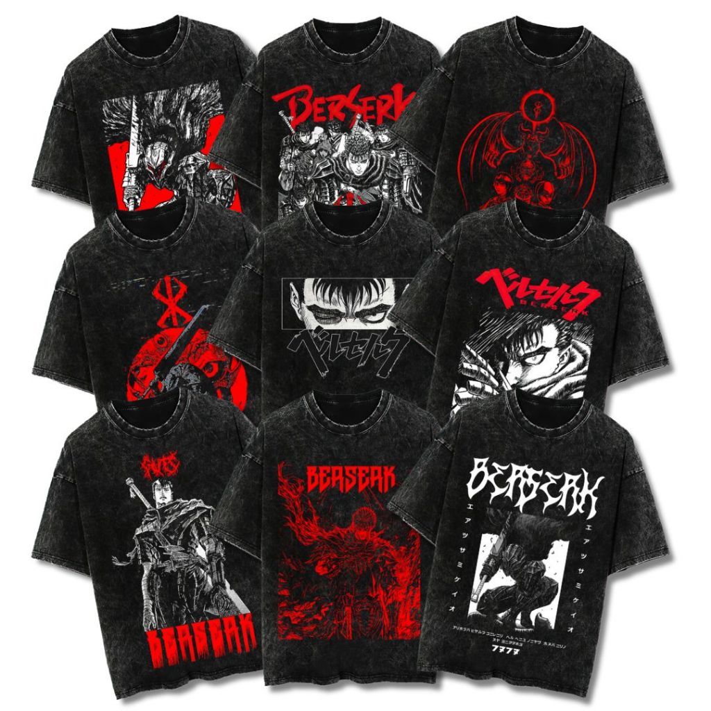 Psycho Crucify "Berserk" เสื้อยืดโอเวอร์ไซส์ | ล้างหิน | เสื้อยืดโอเวอร์ไซส์ | วินเทจ วินเทจ | TOP T