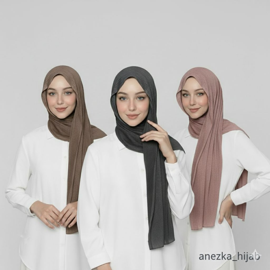 Anezka_hijab Pashmina ลาย้เหนียว Hightlight / ลาย้เหนียว Shwal Textured Premium