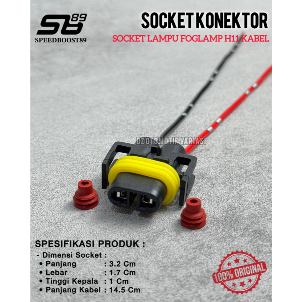 ช่องเสียบสายเคเบิลไฟตัดหมอกรถยนต์ H11 H16 H8 H27 / ขั้วต่อสายเคเบิลไฟตัดหมอก