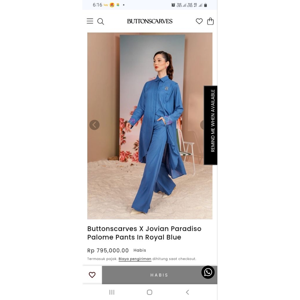 KEMEJA เสื้อติดกระดุมใหม่ X Jovian Paradiso ไซส์ M