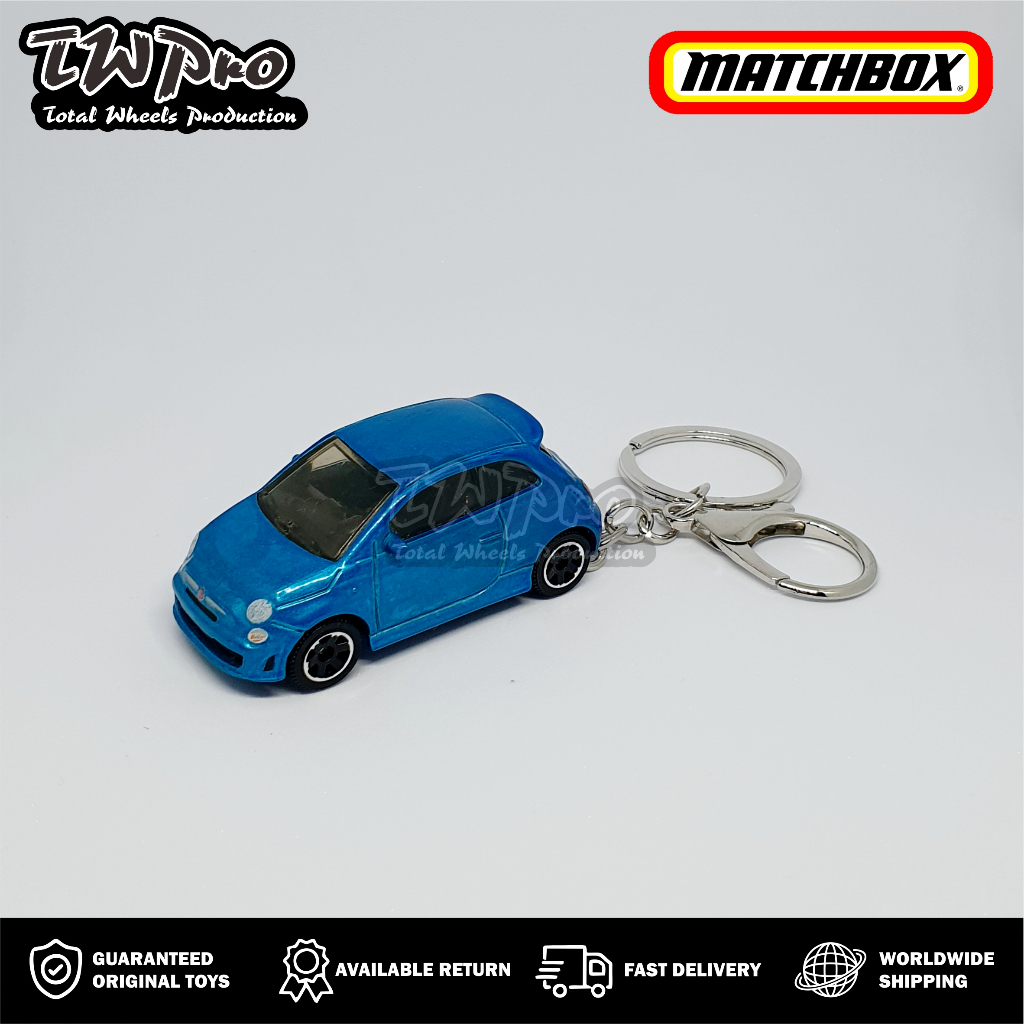 GANTUNGAN MATCHBOX 19 FIAT 500 TURBO KEYCHAIN - SHIMP HOOK - KEYRING - KEYCHAIN - CUSTOM - ล้อรวม