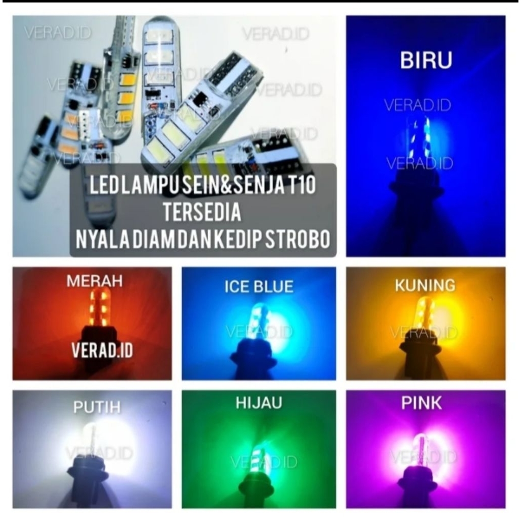 T10 ไฟ LED JELLY DUSK TURN SIGNAL 6 LED JELLY ราคาต่อ PAIR 12VOLT