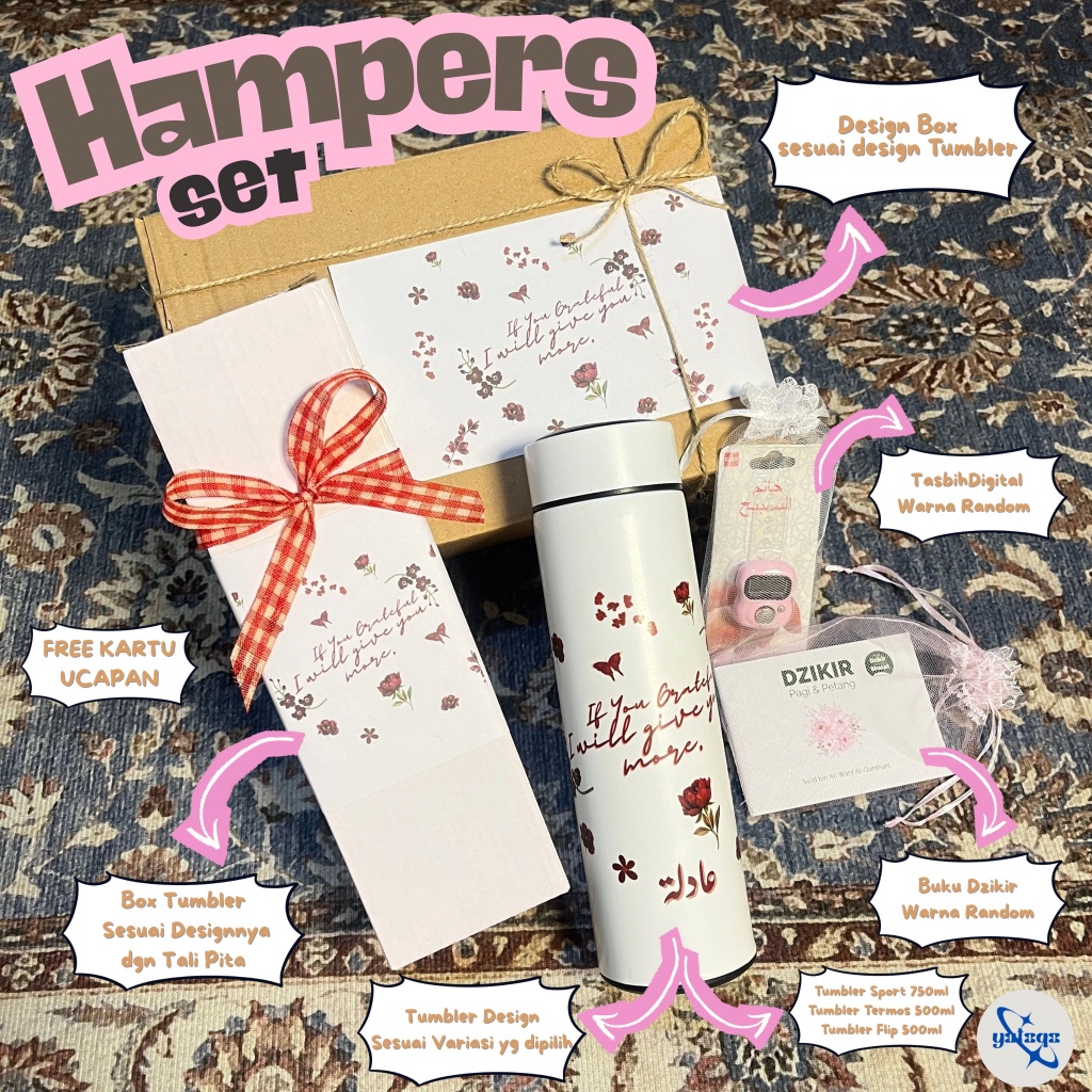 HAMPERS SET TUMBLER QUOTES MOUSLIM GIFT GIFT