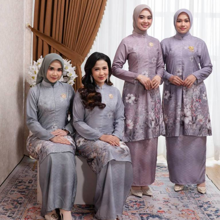 EMIS BAJU KURUNG MOTIF - ชุดมุสลิมทําจาก BIBA MOTIF MATERIAL - เสื้อผ้าคอลเลกชันชิ้นเดียว - UNIFORM