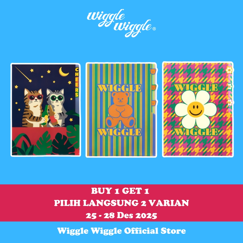 ซื้อ 1 แถม 1 Wiggle Wiggle Index File Folder - Document Keeper Map File Folder น่ารักเกาหลี