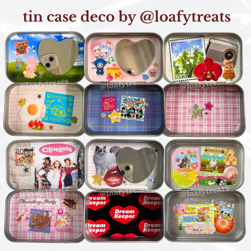 (restocked) tin case deco / altoids wallet deco by loafytreats