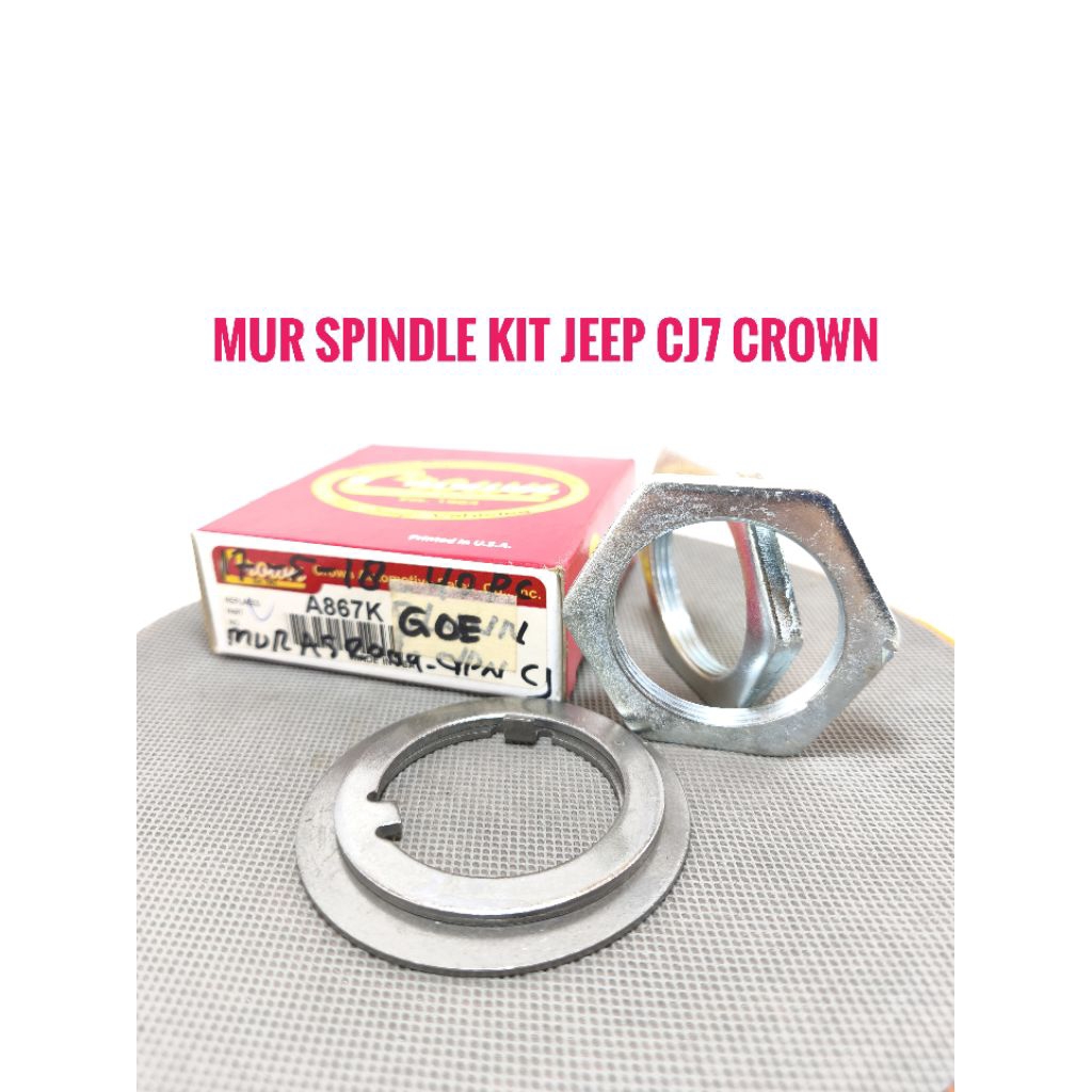 Jeep CJ7 Spindle Kit Nut CJ-7 เพลาหน้า Nut Crown USA ยี่ห้อ A867K