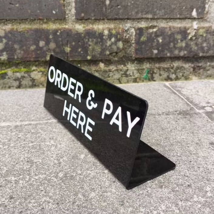 ป้ายอะคริลิค / อะคริลิค / ORDER & PAY HERE