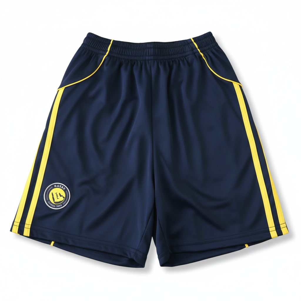 Alnssr Home Pants 2025 2026 สีดําสีเหลืองลายกีฬาฟุตบอล Drawstring 25 26 Emyu id