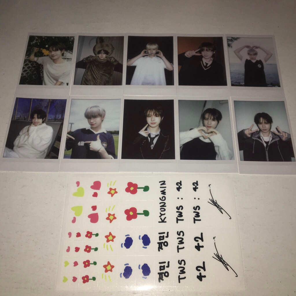 [READY INA] เลือกอย่างเป็นทางการ PHOTO POLAROID SET & STICKER SHEET TWS KYUNGMIN 42: แพ็คทันที