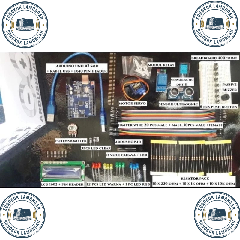 Arduino Uno R3 แพ็คเกจการเรียนรู้เริ่มต้นครบชุด Smd เข้ากันได้กับ - uno r3 - arduino uno r3 - Arduin