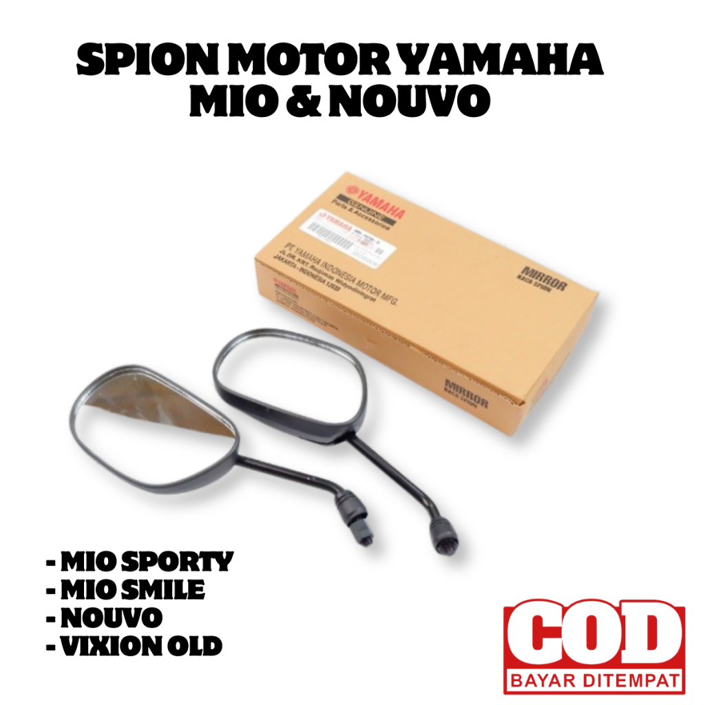 กระจกมอเตอร์ไซค์ Yamaha Mio & Nouvo ดั้งเดิม / 1 ชุด Yamaha Mio Sporty / Smile / Vixion Old 5MX-F6290-11 กระจกพรีเมี่ยมดั้งเดิม
